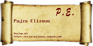 Pajzs Elizeus névjegykártya